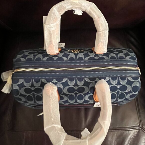 Coach Large Denim Rowan Bag (NWT) - Picture 7 of 16